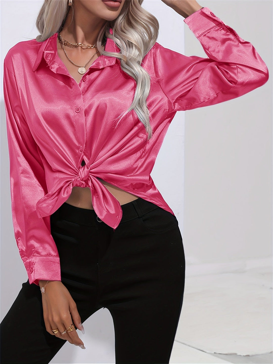 Athena | Elegant Long Sleeve Blouse