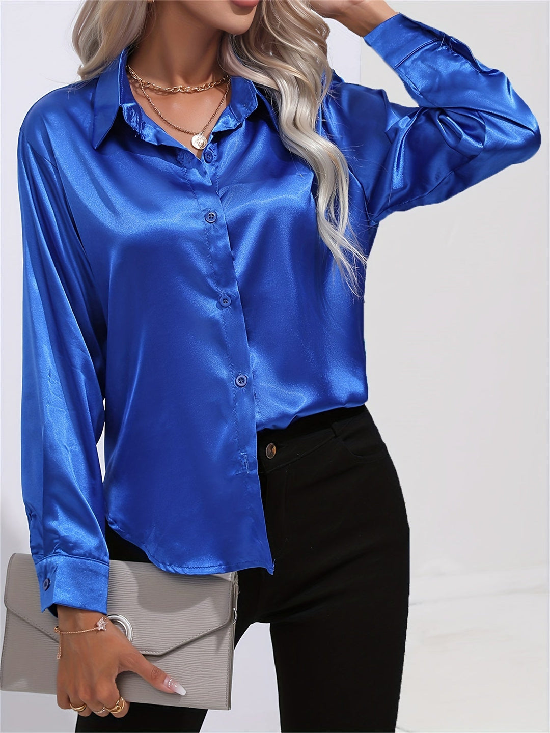 Athena | Elegant Long Sleeve Blouse