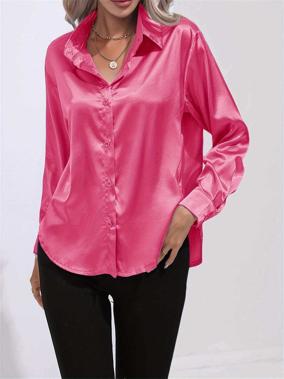 Athena | Elegant Long Sleeve Blouse